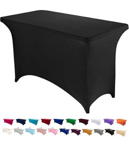 YOUR CHAIR COVERS Rectangular Spandex Table Covers 5ft Fitted